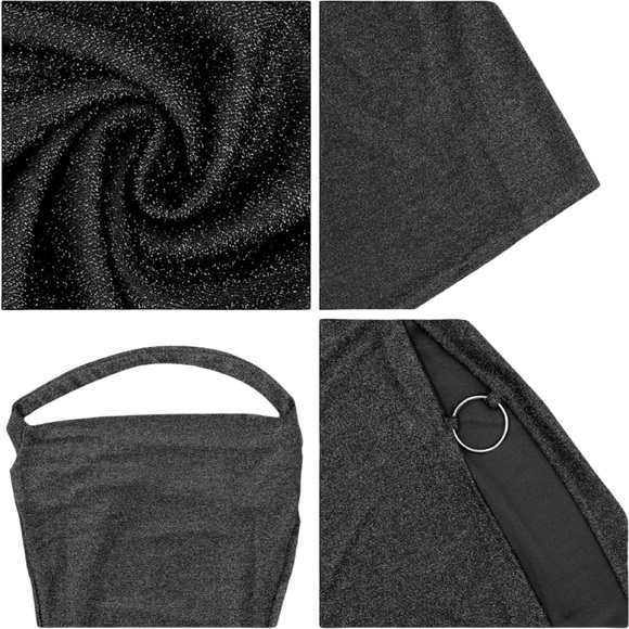 🖤 Midnight Siren Halter Mini Dress – Size Large - Picture 7 of 11